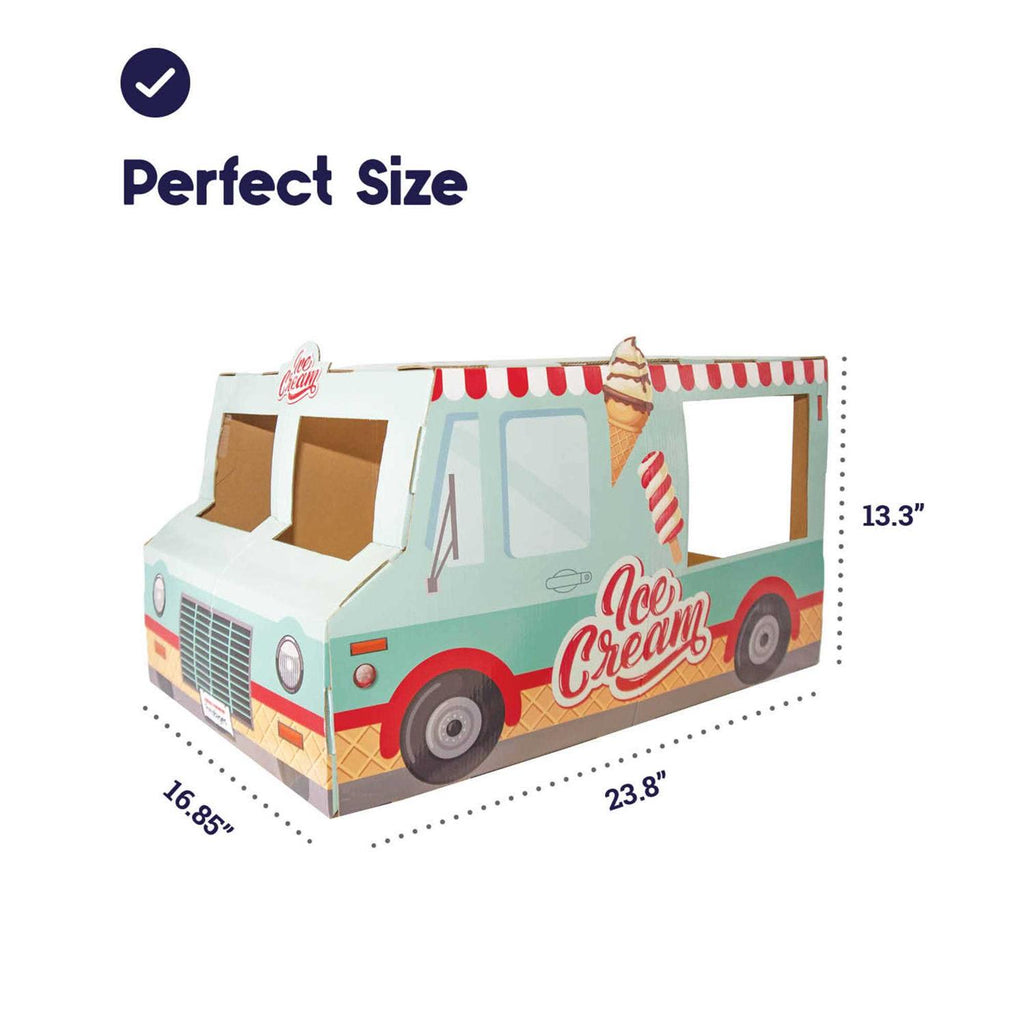Cardboard Ice Cream Truck Cat Toy A692111