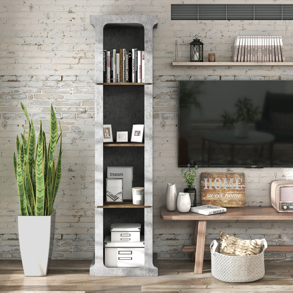 4-Shelf Wood Cement TV Tower P6609