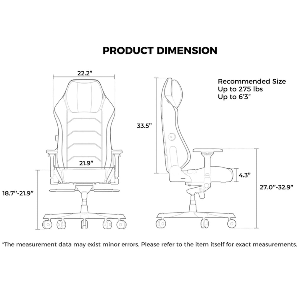 Extra Large High Back Leather Ergonomic Gaming Chair B640