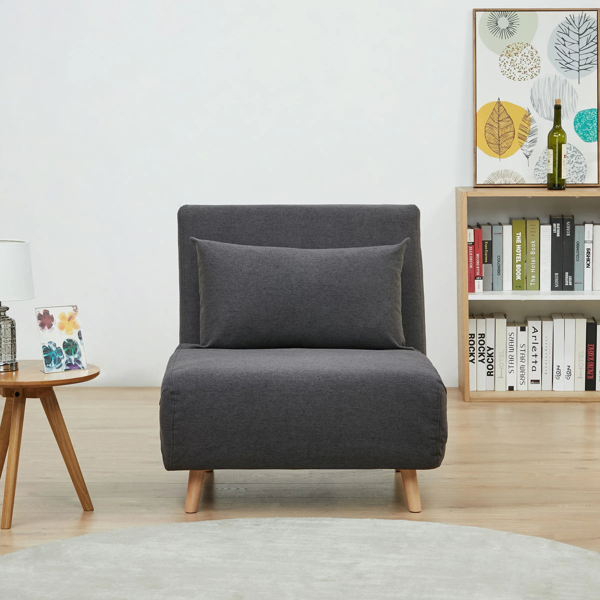 Dark Gray Futon Chair Set of 2 X9558