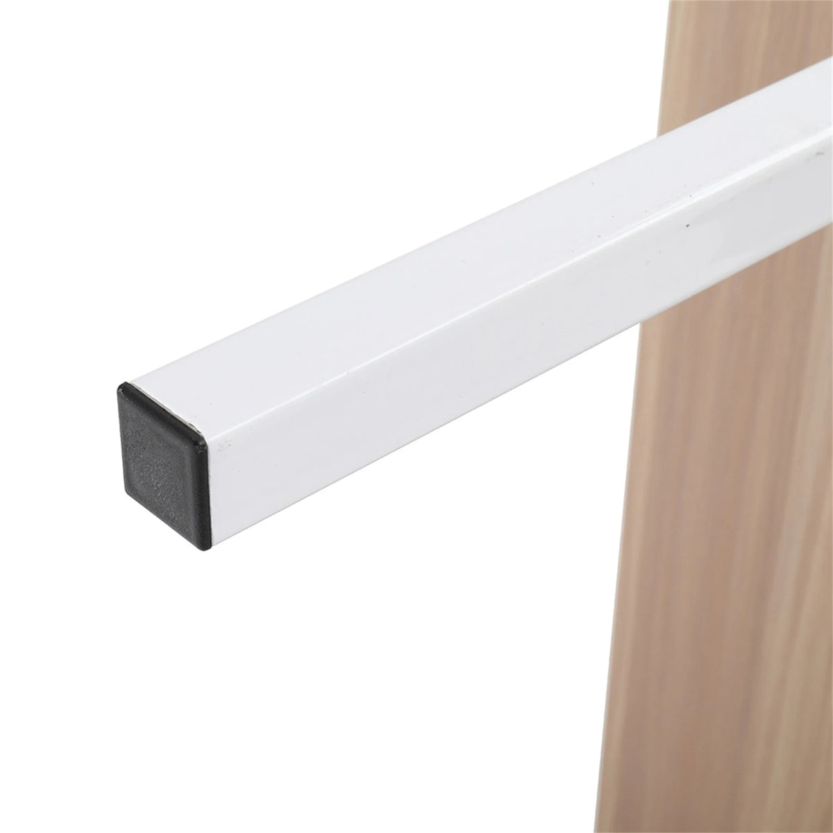 5-Shelf Wood Ladder Bookcase Walnut and White U6659