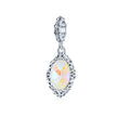 Sterling Silver Iridescent Cubic Zirconia Dangle Charm A896797