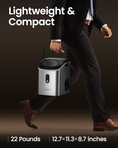Black 34lbs/Day Portable Countertop Nugget Ice Maker G129889