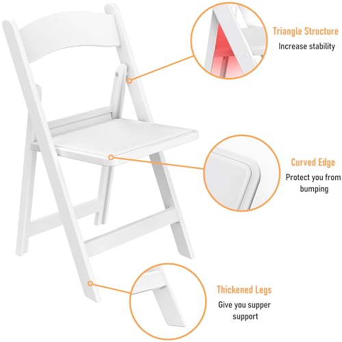 4 Pack Resin Folding Chair with Vinyl Padded Seat F893