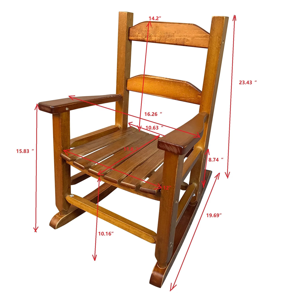 White Solid Wood Rocking Chair X810