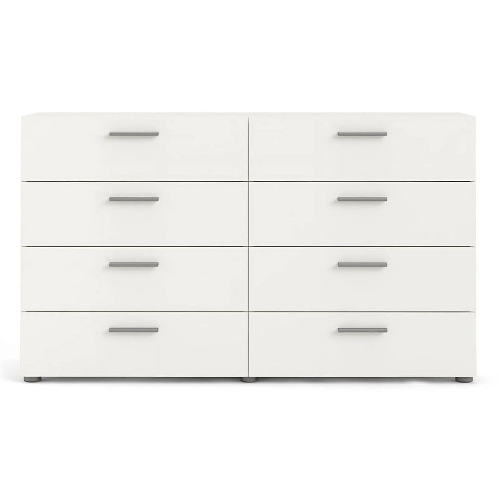 White 8 Drawer Engineered Wood Dresser X475