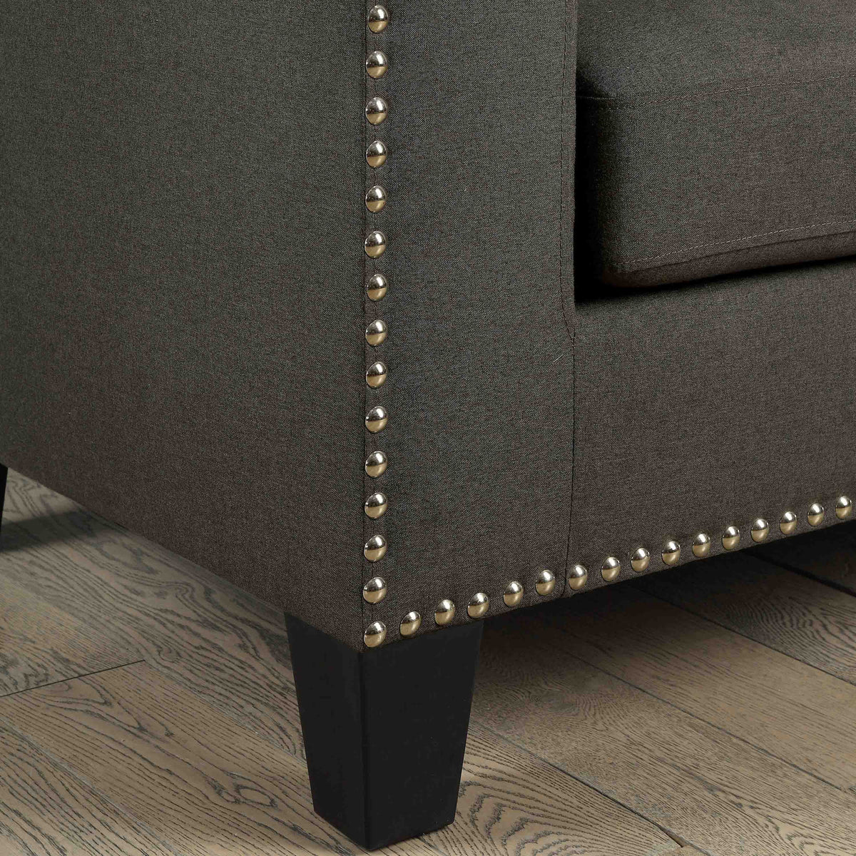 Contemporary Faux Linen Sofa W42309