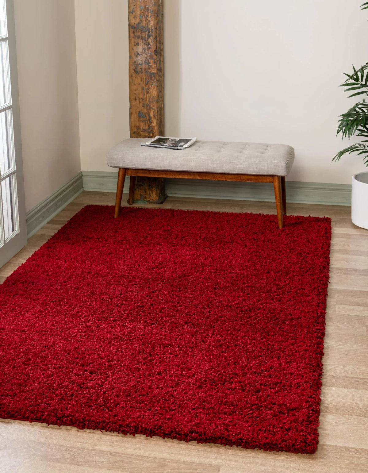 Cherry Red 5' x 8' Shag Rug X1352
