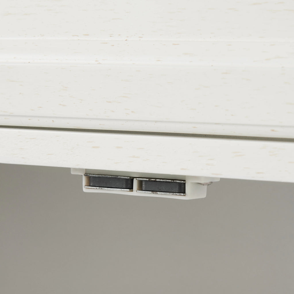 Distressed White Corner Storage Cabinet B14754