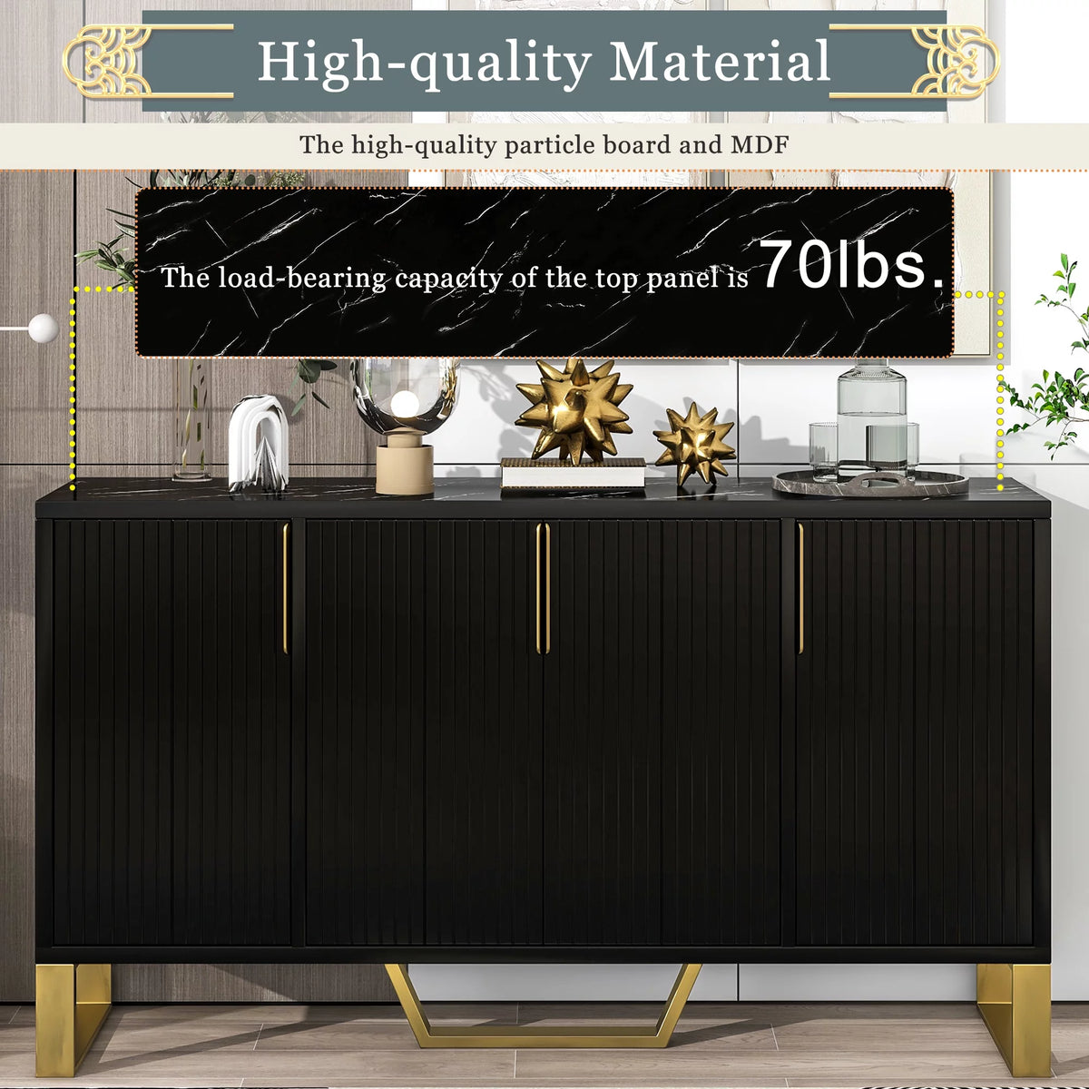 Modern Sideboard with Four Doors and Adjustable Shelves G1024