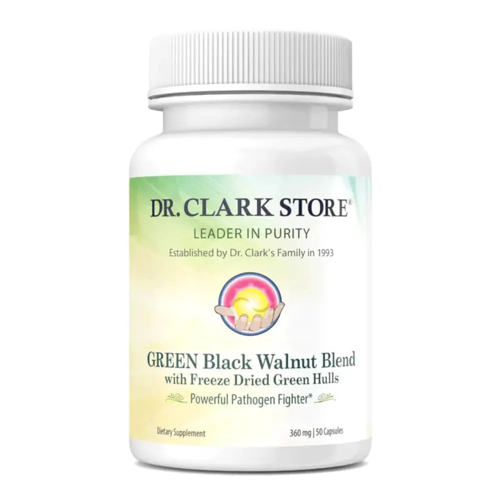 Green Black Walnut Hull Dietary Supplement 360mg 50 Gelatin Capsules D865