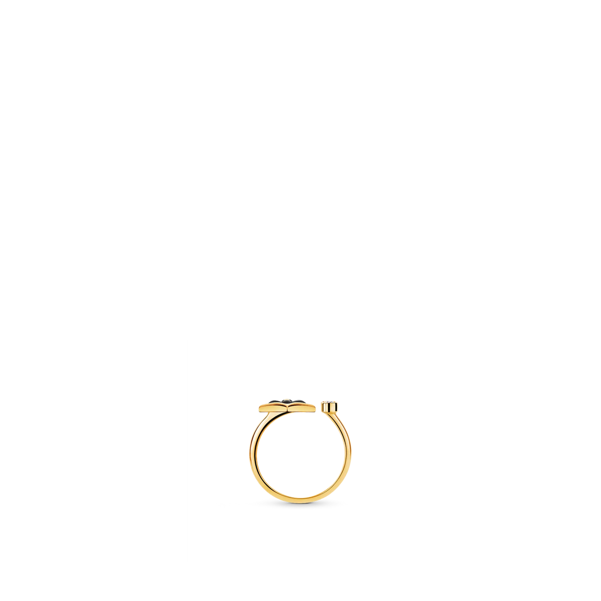 Yellow Gold Onyx Diamonds Ring Q862177