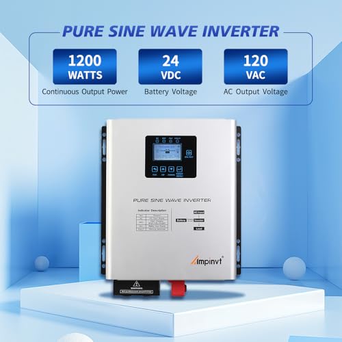 800W Pure Sine Wave Inverter with AC Charger X8636