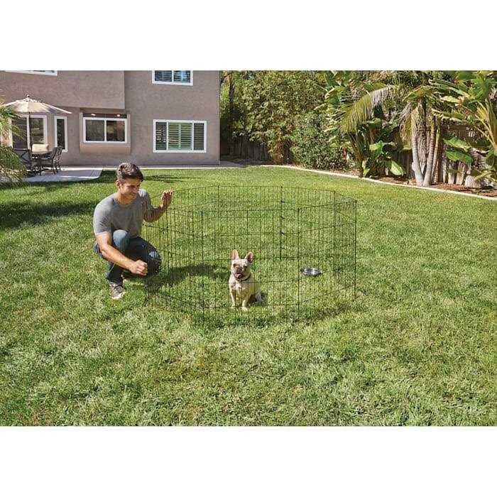 Adjustable Black Exercise Pen for Dogs Z506088