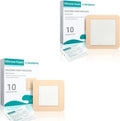 Silicone Foam Dressing 4"x4" 10 Packs & Self Adhesive Wound Dressing Bandage 6"x6" 10 Packs S7834