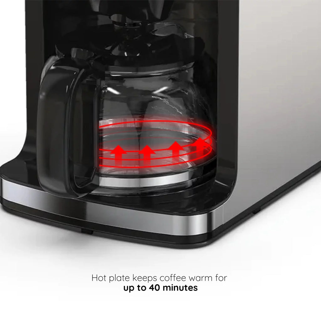 Red Coffee Maker with Built-in Grinder W10858