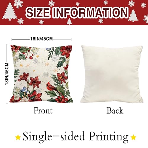 Red 20 x 20 Inch Throw Pillow Covers Set of 4 Z395