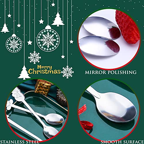 16 Pc Stainless Steel Christmas Spoons Set N403