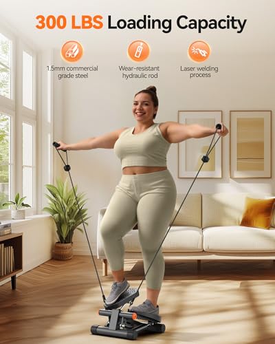 Mini Stepper with Resistance Bands and LCD Monitor K1408