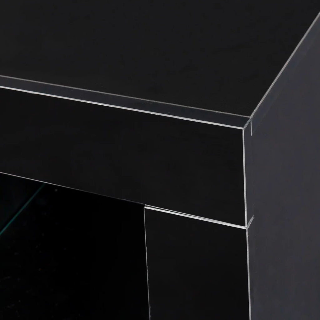 Black Modern Buffet Cabinet with LED Light and Drawer S878