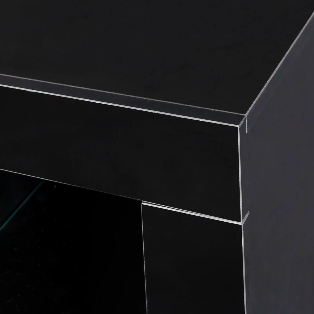 Black Modern Buffet Cabinet with LED Light and Drawer S878
