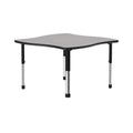 42x42" Gray Chrome Desk R412217