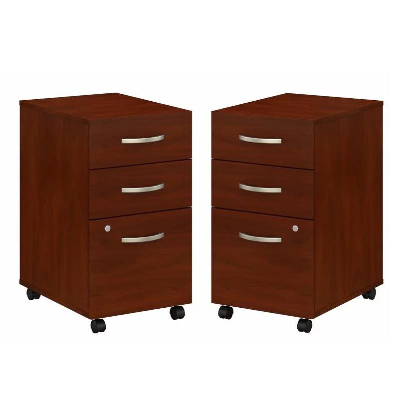 2 Piece Wood Mobile Filing Cabinet Set H9303