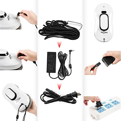 Window Cleaning Robot Vacuum with Ultrasonic Water Spray and Remote Control D5418