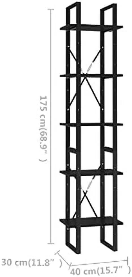 5-Tier Sonoma Oak Engineered Wood Book Cabinet G9432
