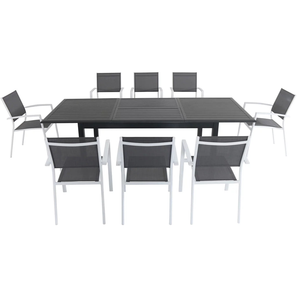 9-Piece Expandable Dining Set with 8 Sling Chairs and Table G571