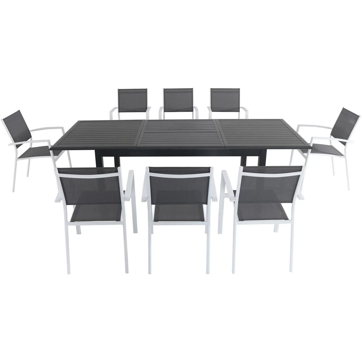 9-Piece Expandable Dining Set with 8 Sling Chairs and Table G571
