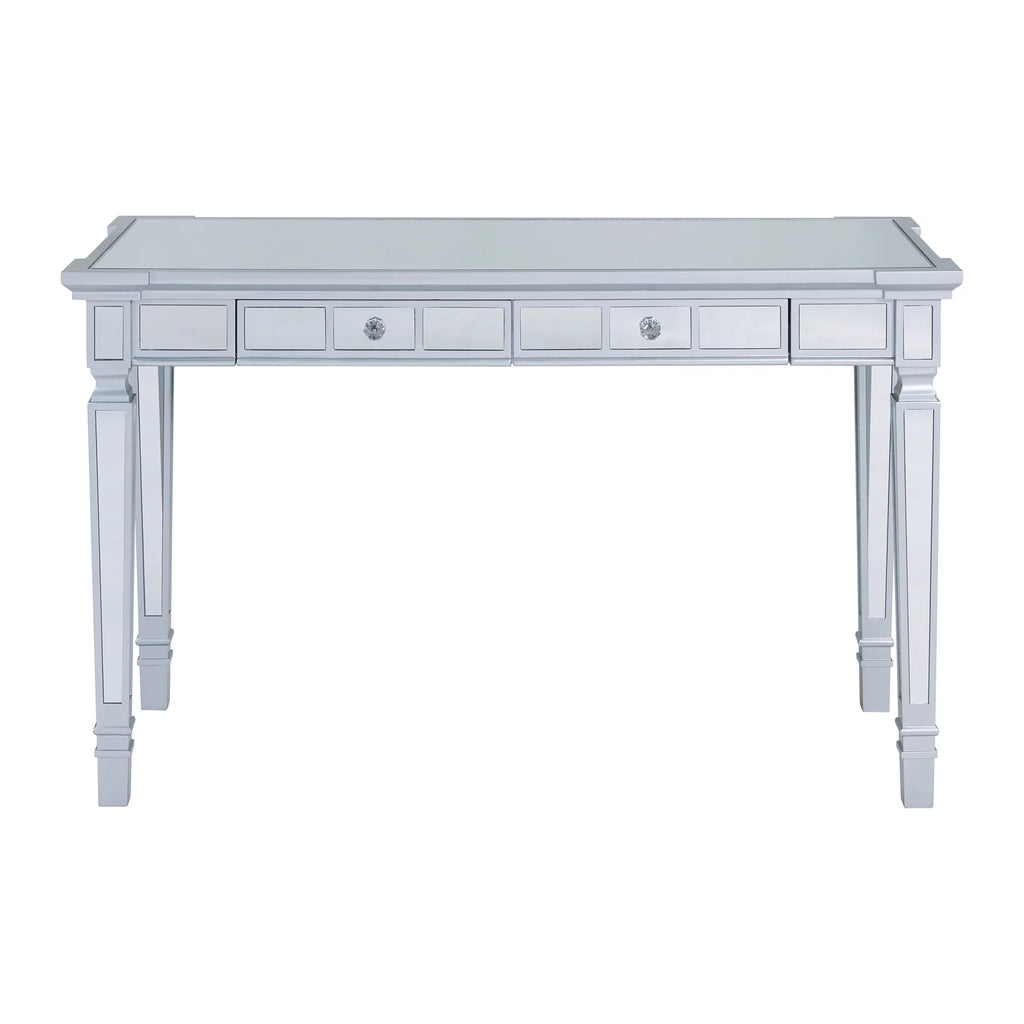 Mirrored Matte Silver Writing Desk V118