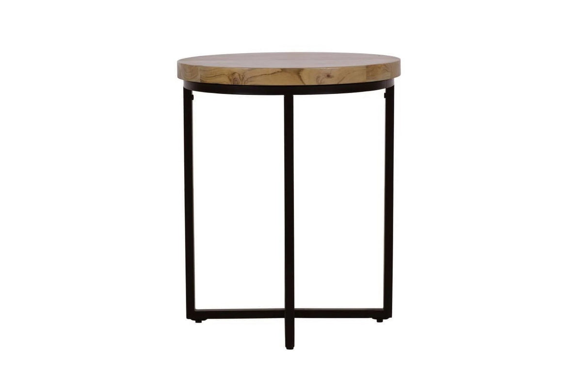 Solid Wood Round End Table A7886