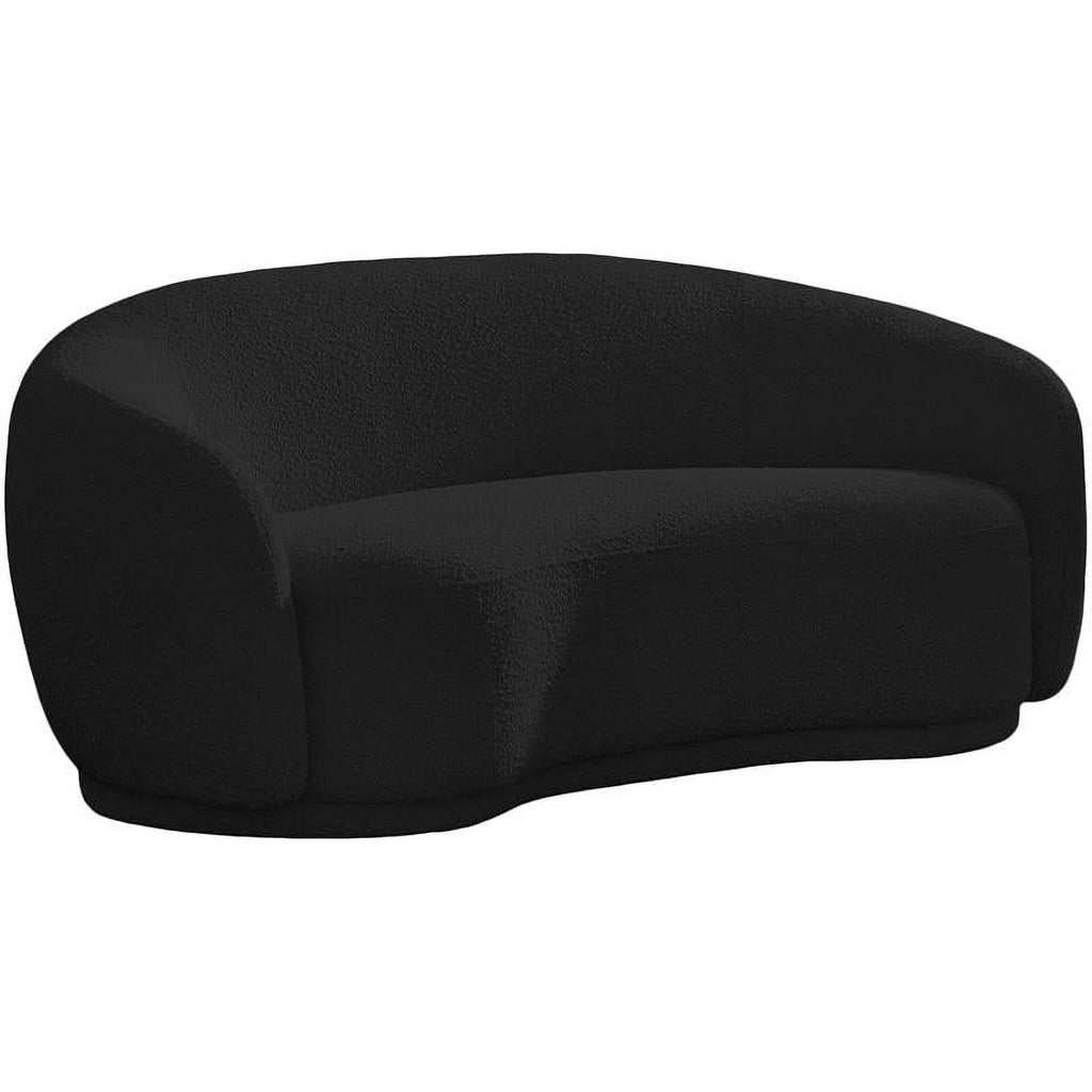 Black Boucle Fabric Loveseat B431897