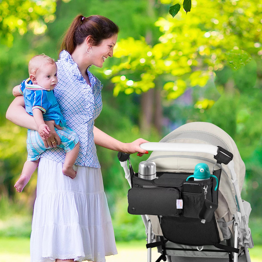Universal Baby Organizer Insulated Cup Holder Stroller Caddy W576