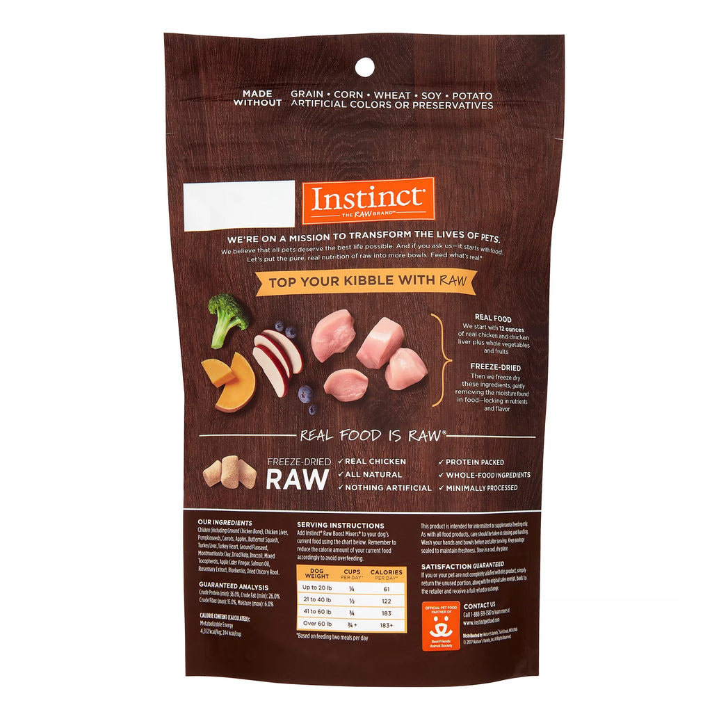 Freeze Dried Raw Boost Mixers Grain-Free Chicken Dog Food Topper 6 oz K925973