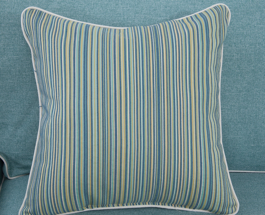 Aqua Loveseat with Four Accent Pillows X3499