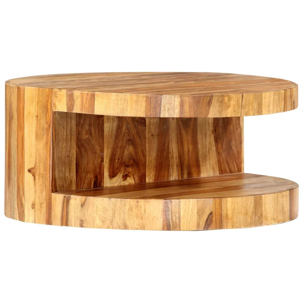 Round Coffee Table Solid Sheesham Wood J15739