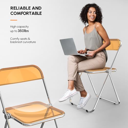 Clear Acrylic Folding Chairs 2 Pack N506864