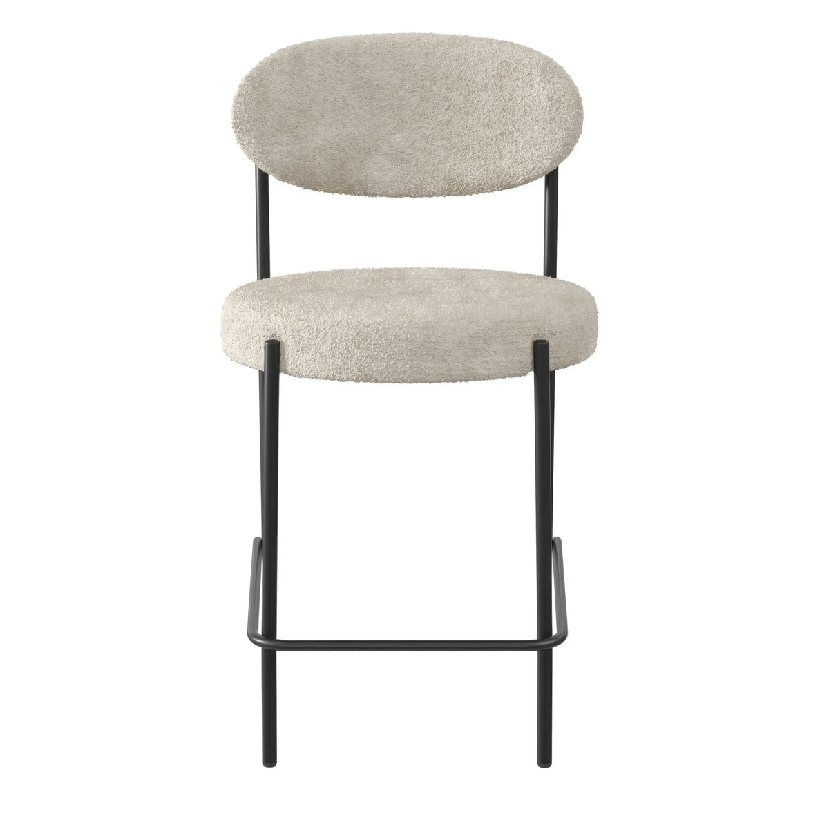 Cream Boucle Counter Stool D9309
