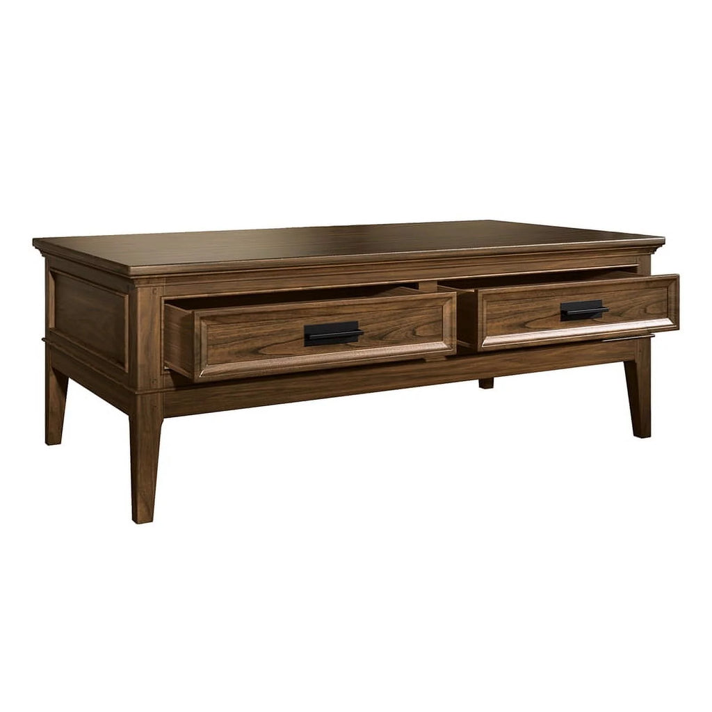 Brown Cherry 2 Drawer Wood Coffee Table F562689