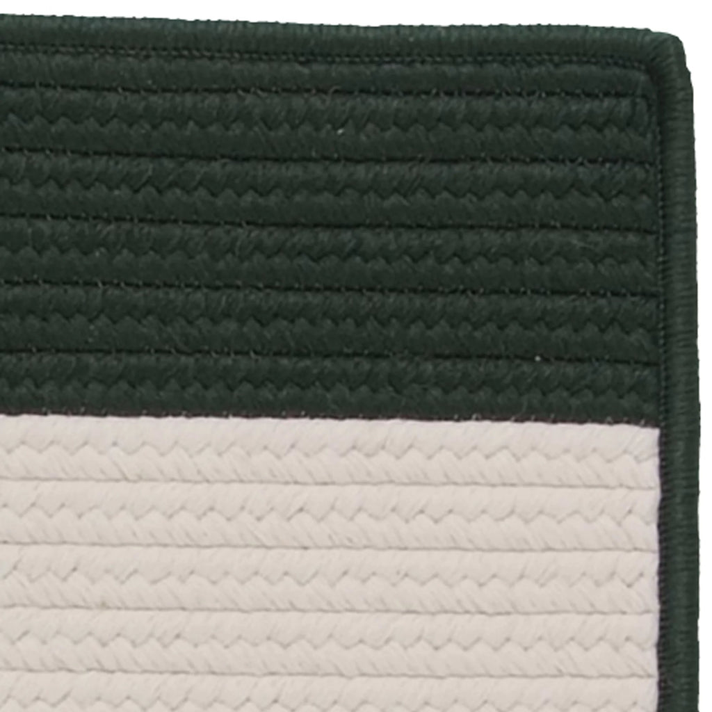 Green Striped Reversible Rectangular Outdoor Area Rug K37187