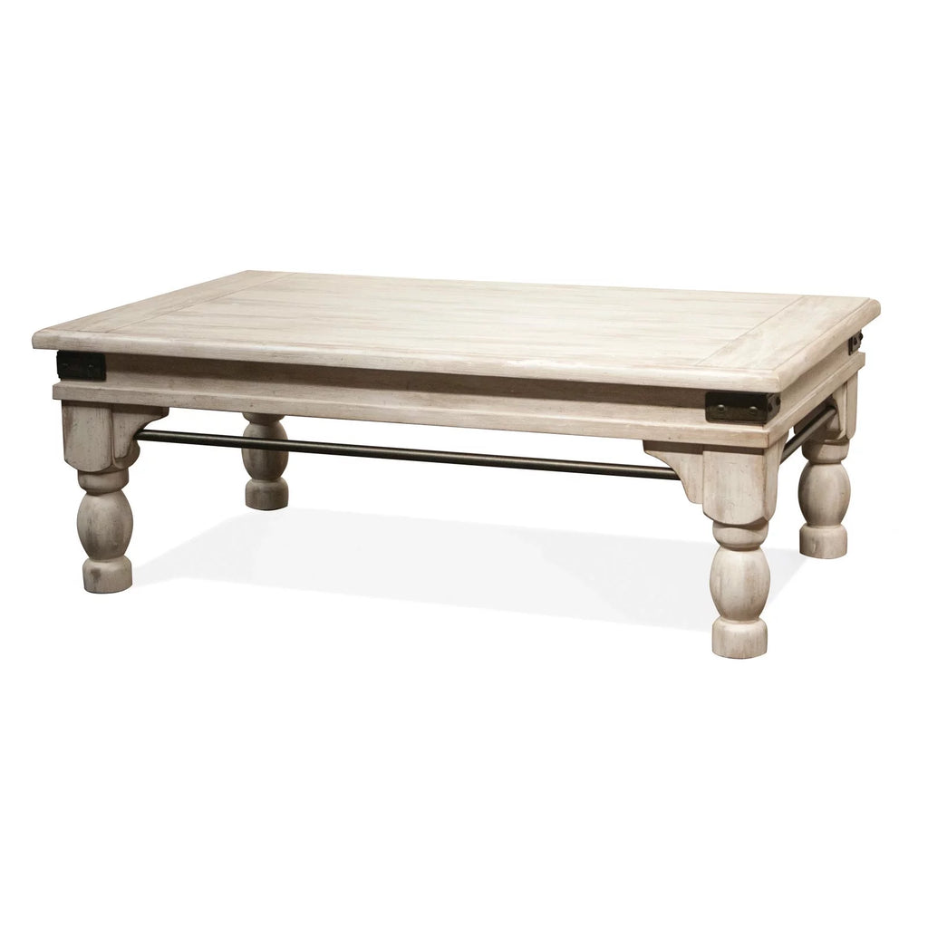 Farmhouse White Wood Coffee Table M409
