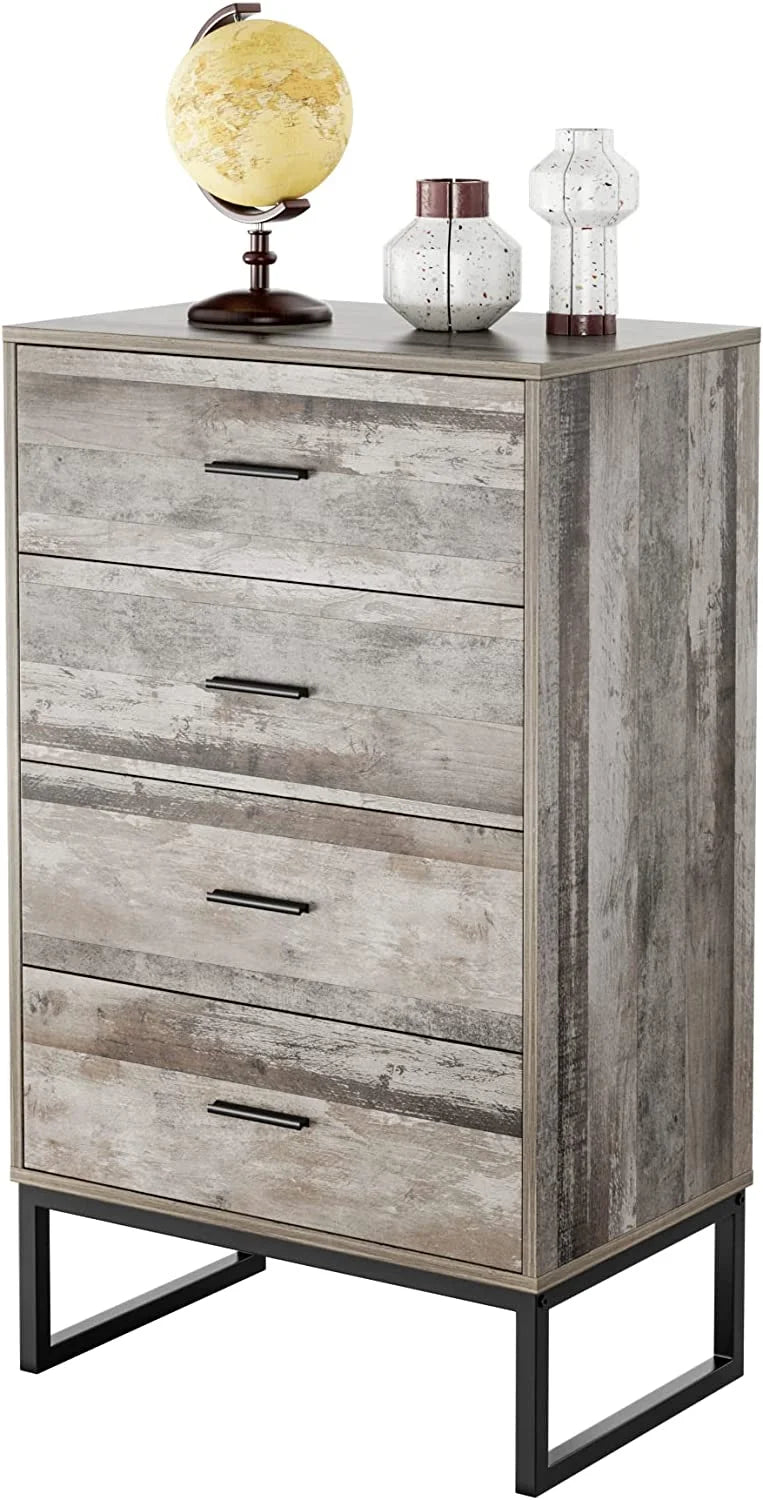 4 Drawer Wood Dresser K489