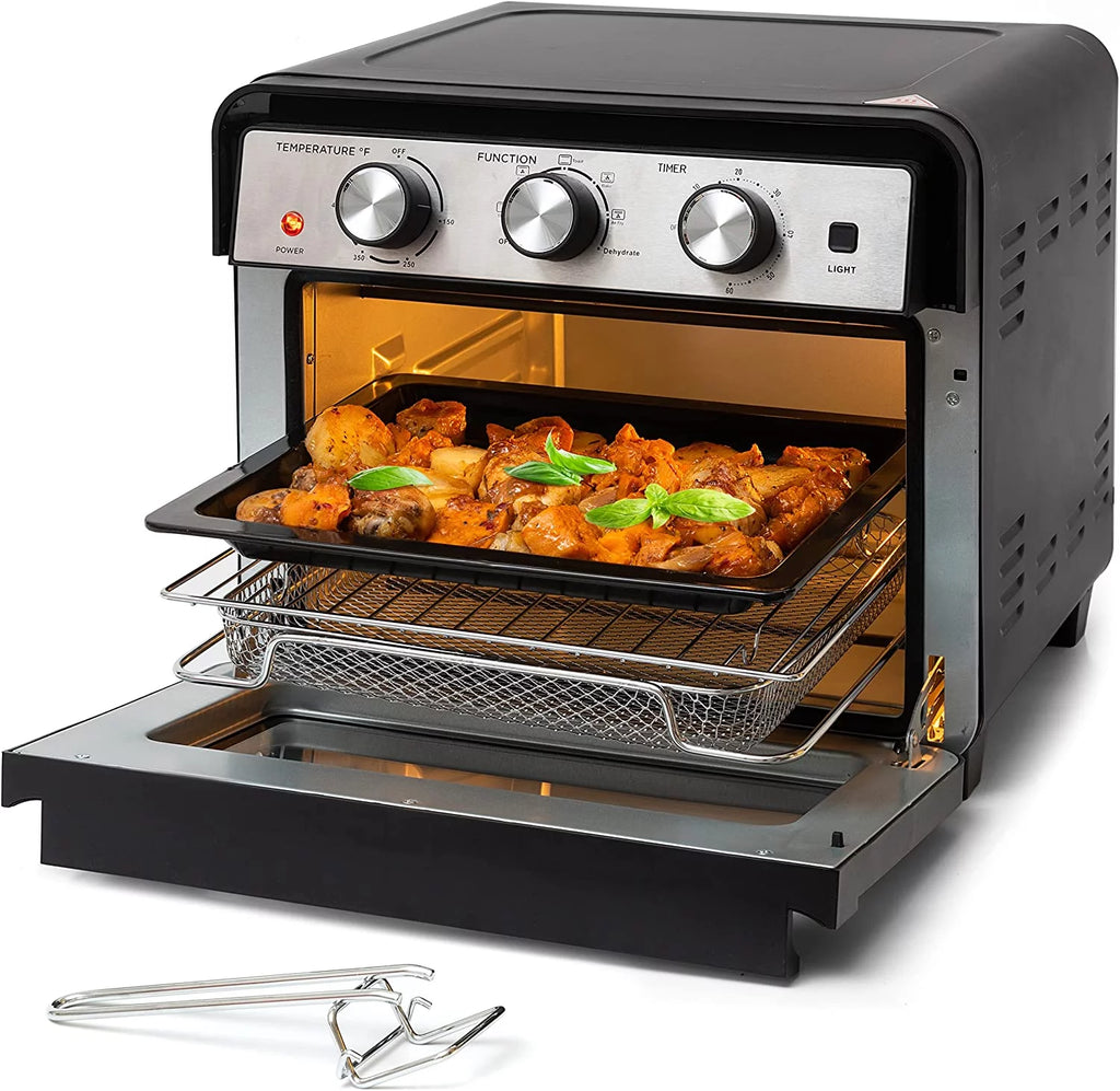 6-in-1 Air Fryer Toaster Oven 23 Quart Black Convection Oven C566329