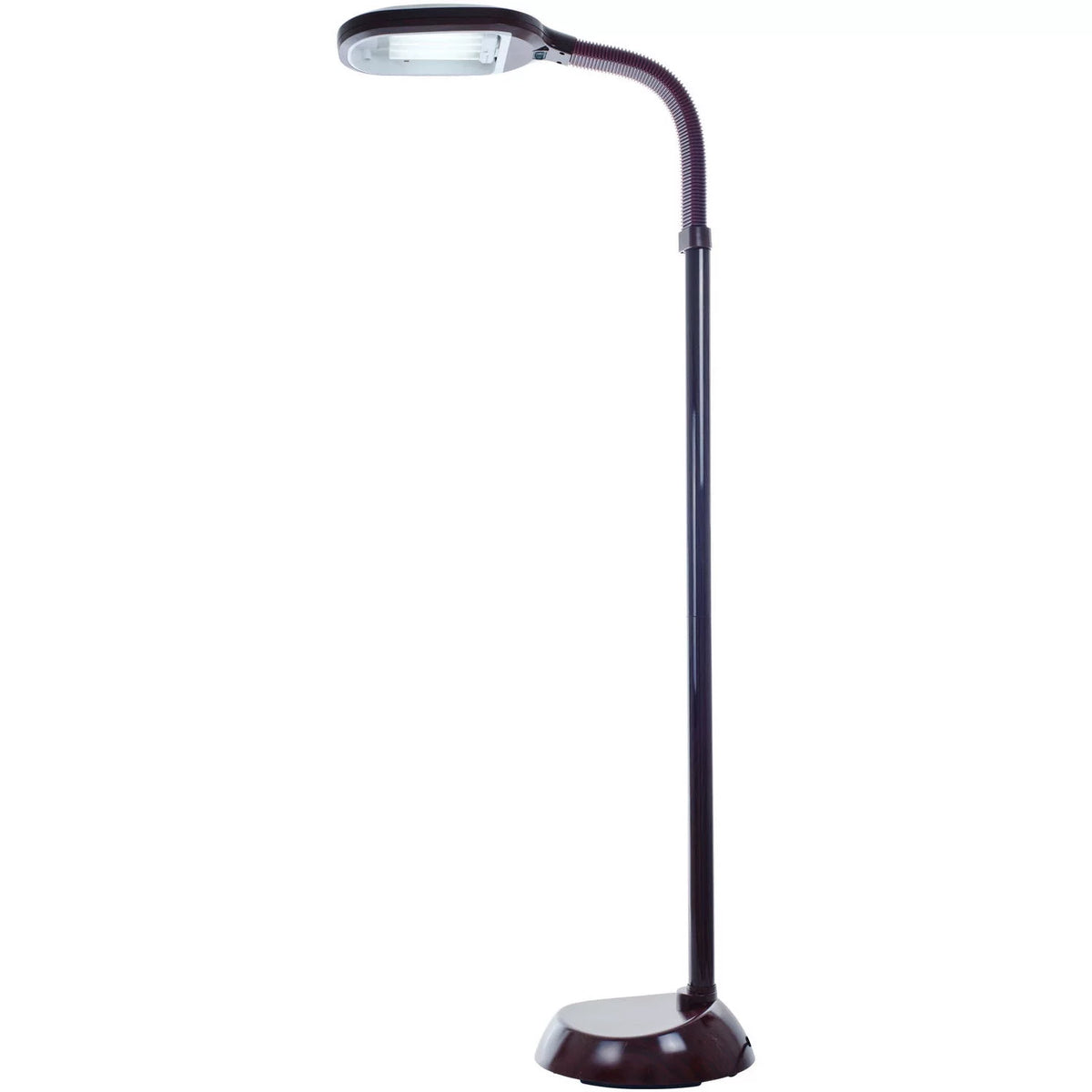 Brown Woodgrain Floor Lamp with Bendable Neck G164