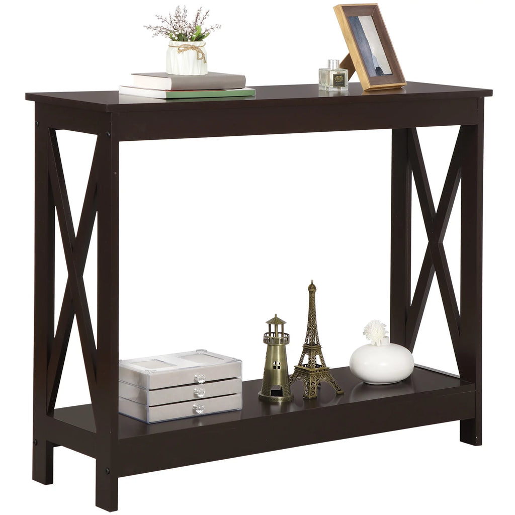 Brown Wallmount Console Table P695