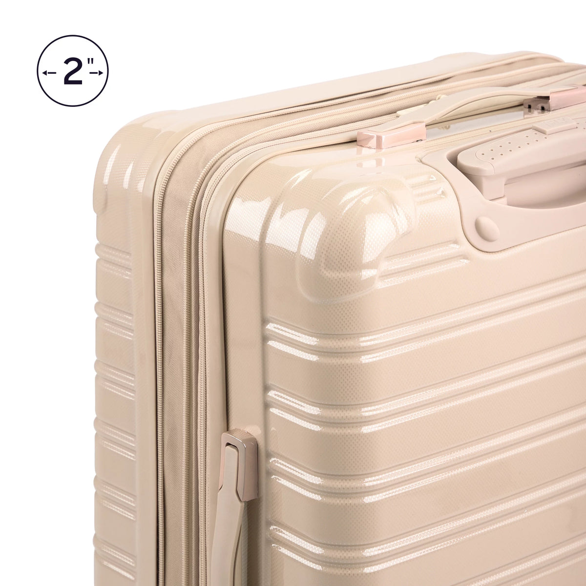 2 Piece Set 20" Carry-on and 28" Checked Hardside Luggage K2568