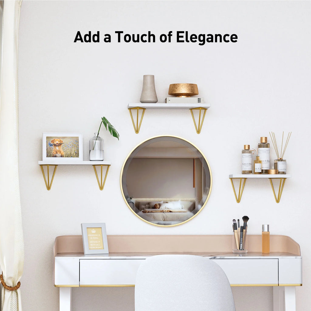 Set of 3 White Wall Mounted Floating Shelves L97409