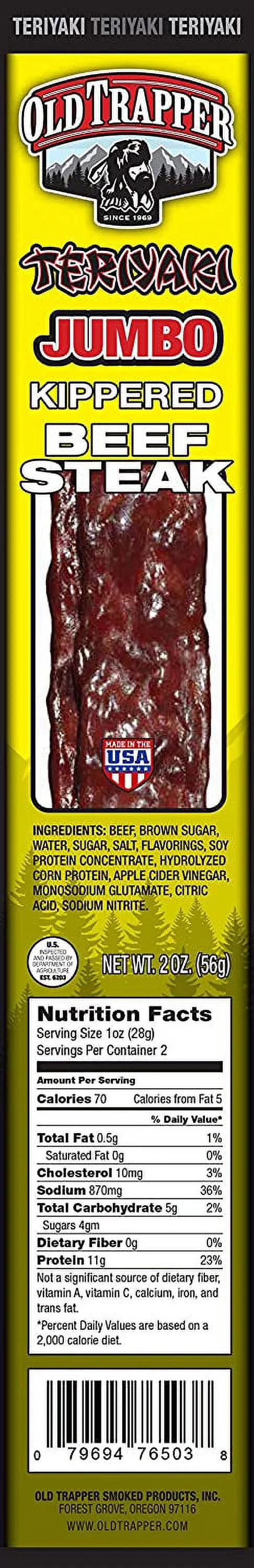 Teriyaki Kippered Beef Steaks 2 oz Box of 12 F572251